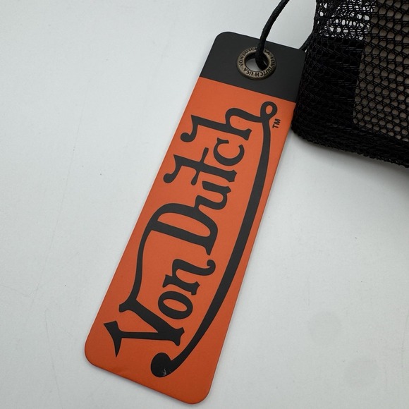 NWT Von Dutch Yellow Black Checker Mesh Trucker Hat SnapBack Cap Y2K Style - Picture 3 of 8